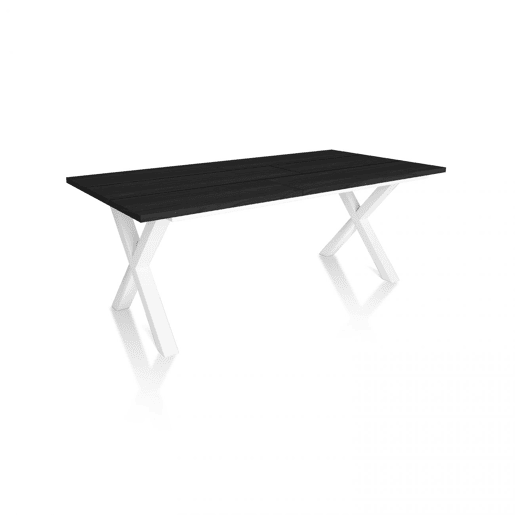 Mesa de jantar Oana 200 Negro Blanco 194 x 75 x 90 cm
