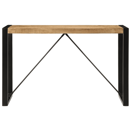 vidaXL Mesa de jantar 120x55x76 cm madeira de mangueira maciça áspera