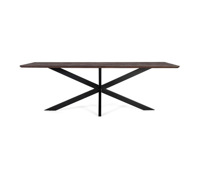 Mesa de Comedor fabricada en madera de Accia, un material resistente y de alta calidad.