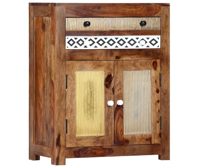 Vidaxl aparador de madera maciza de acacia 60x30x75 cm