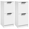 vidaXL Aparadores 2 pcs 30x30x70 cm madeira processada branco