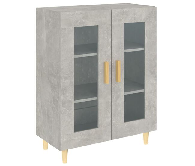 Vidaxl aparador de madera de ingeniería gris hormigón 69,5x34x90 cm