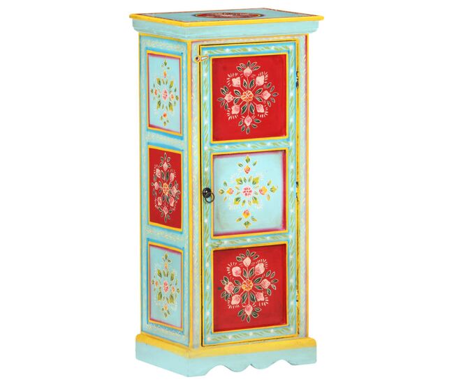 Vidaxl aparador de madera maciza de mango pintada a mano 40x30x90 cm
