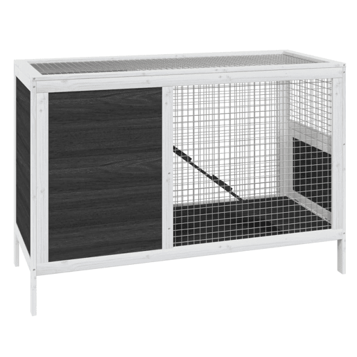 vidaXL Coelheira 103x44x69,5 cm pinho maciço cinzento vidaXL Coelheira 103x44x69,5 cm pinho maciço cinzento