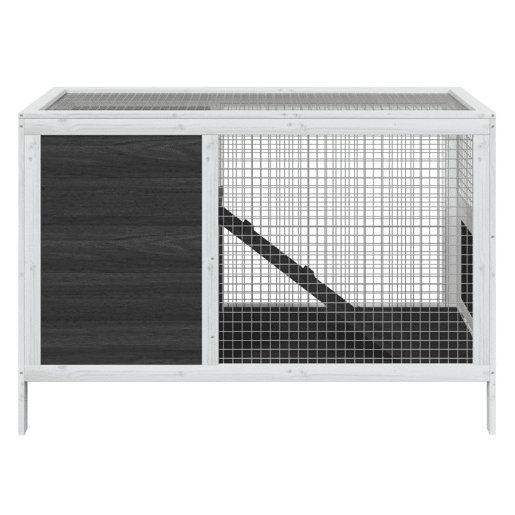 vidaXL Coelheira 103x44x69,5 cm pinho maciço cinzento vidaXL Coelheira 103x44x69,5 cm pinho maciço cinzento