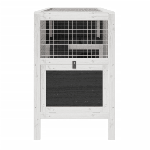 vidaXL Coelheira 103x44x69,5 cm pinho maciço cinzento vidaXL Coelheira 103x44x69,5 cm pinho maciço cinzento