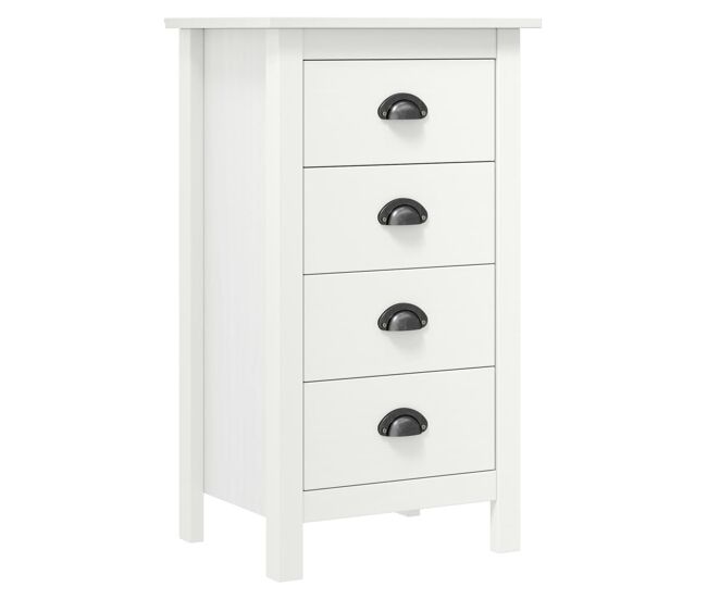 Vidaxl mesita de noche hill madera maciza de pino blanco 46x35x49,5 cm