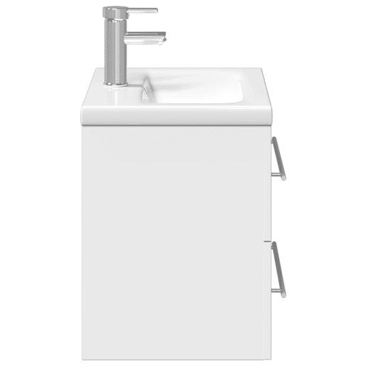 vidaXL Armário de casa de banho com lavatório embutido branco