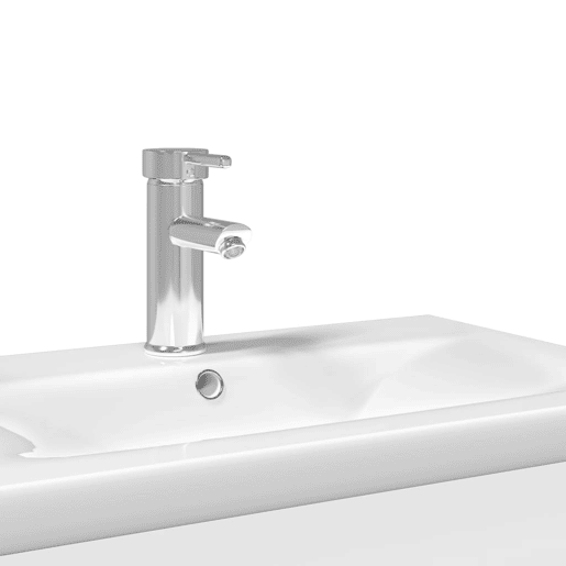 vidaXL Armário de casa de banho com lavatório embutido branco