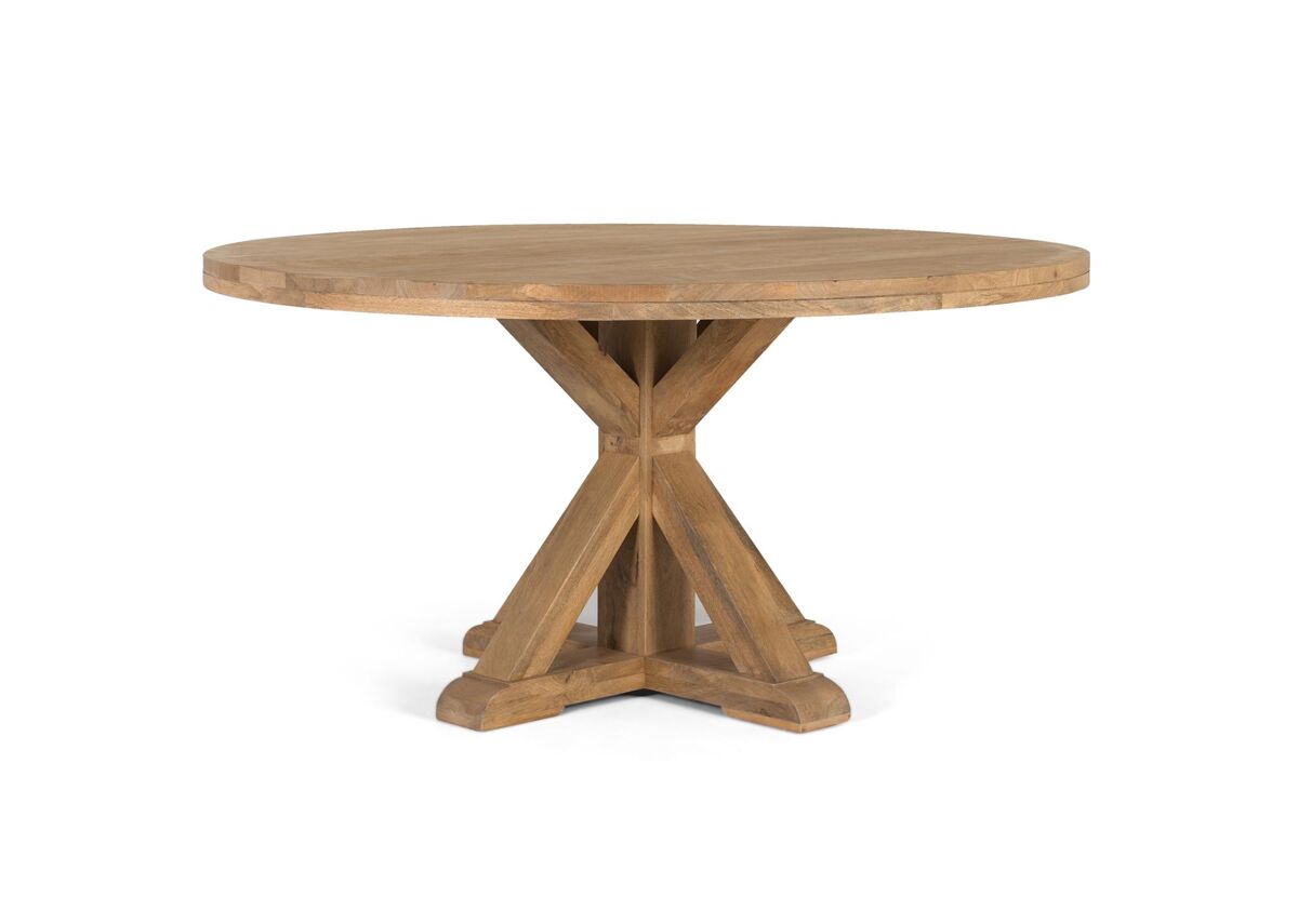 Mesa redonda fabricada en madera de mango 10 personas