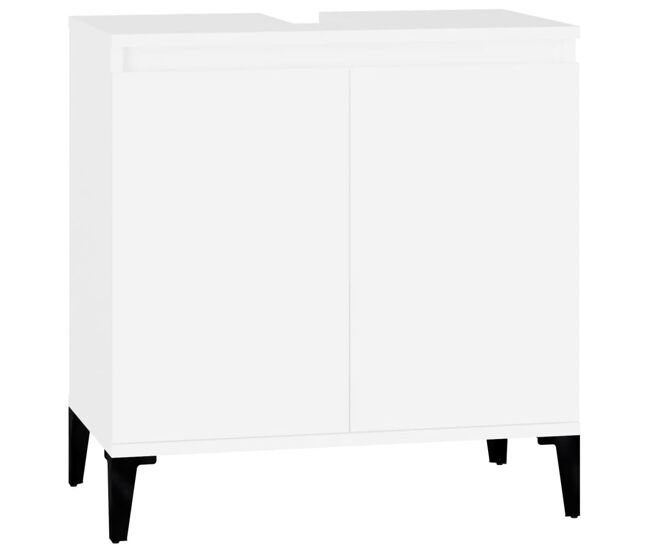 Vidaxl armario para lavabo madera contrachapada blanco 58x33x60 cm