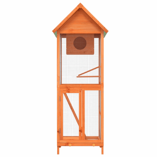 VidaXL Gaiola para pássaros 60x58,5x160 cm pinho maciço castanho VidaXL Gaiola para pássaros 60x58,5x160 cm pinho maciço castanho