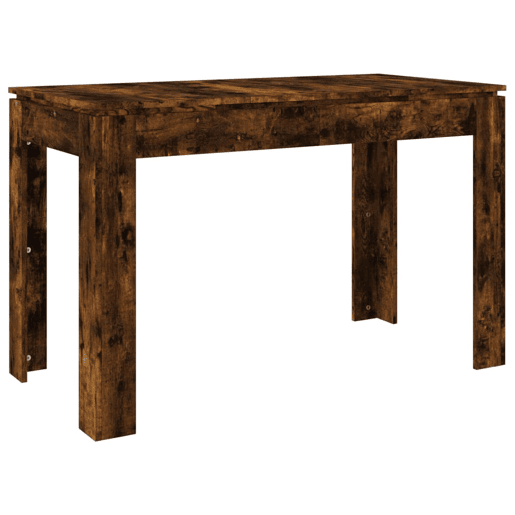 vidaXL Mesa de jantar 120x60x76 cm madeira processada carvalho fumado