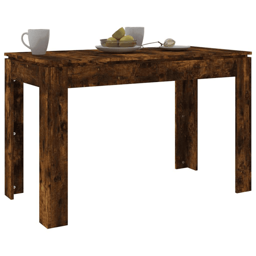 vidaXL Mesa de jantar 120x60x76 cm madeira processada carvalho fumado
