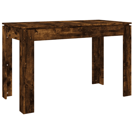 vidaXL Mesa de jantar 120x60x76 cm madeira processada carvalho fumado
