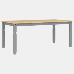 vidaXL Mesa de jantar Corona 180x90x75 cm madeira pinho maciça cinza