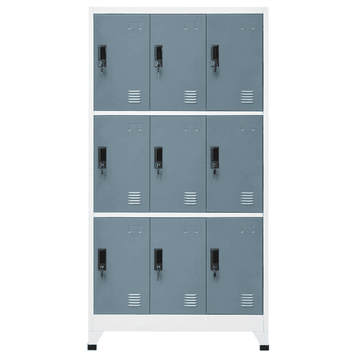 vidaXL Cacifo aço 90x45x180 cm cinza-claro e cinza-escuro