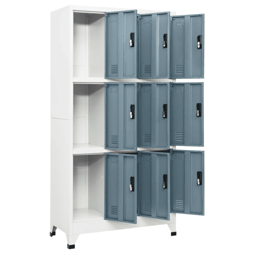 vidaXL Cacifo aço 90x45x180 cm cinza-claro e cinza-escuro