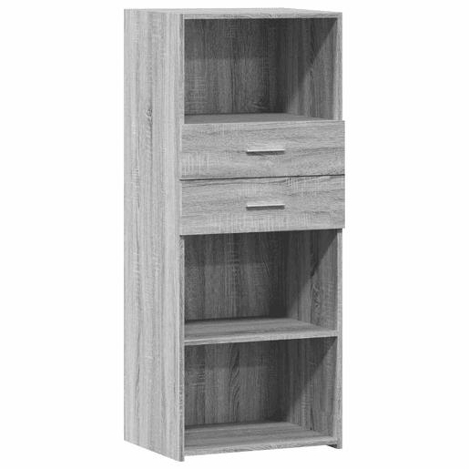 vidaXL Armário alto 50x42,5x124 cm derivados de madeira cinza sonoma vidaXL Armário alto 50x42,5x124 cm derivados de madeira cinza sonoma