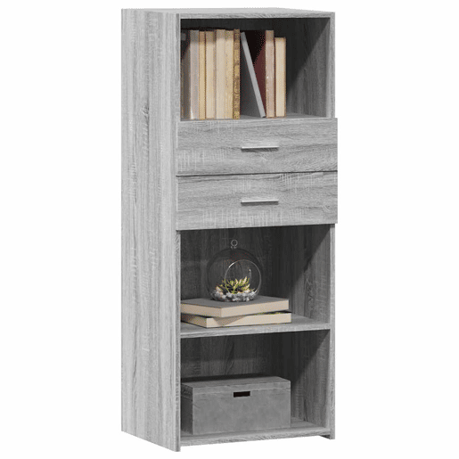 vidaXL Armário alto 50x42,5x124 cm derivados de madeira cinza sonoma vidaXL Armário alto 50x42,5x124 cm derivados de madeira cinza sonoma