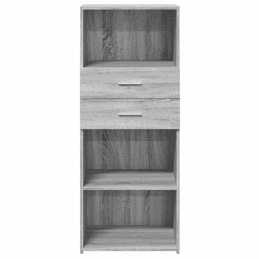 vidaXL Armário alto 50x42,5x124 cm derivados de madeira cinza sonoma vidaXL Armário alto 50x42,5x124 cm derivados de madeira cinza sonoma