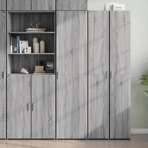 vidaXL Armário alto 45x42,5x185 cm derivados de madeira cinza sonoma