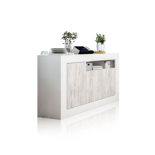 Aparador Gian Branco Artik (Branco mate) - Branco Velho 144 x 87 x 42 cm