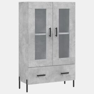 vidaXL Aparador alto 69,5x31x115 cm derivados de madeira cinza-cimento