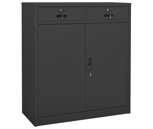 Vidaxl armario de oficina de acero gris antracita 90x40x102 cm