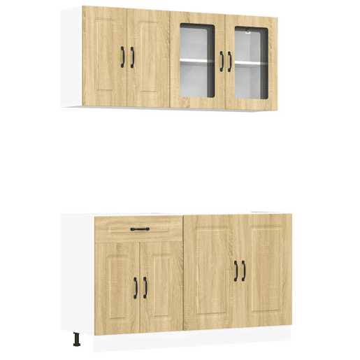 vidaXL 4 peças armário de cozinha conjunto Kalmar sonoma carvalho vidaXL 4 peças armário de cozinha conjunto Kalmar sonoma carvalho