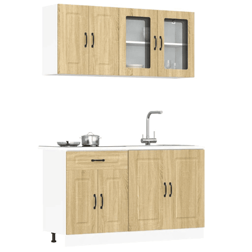 vidaXL 4 peças armário de cozinha conjunto Kalmar sonoma carvalho vidaXL 4 peças armário de cozinha conjunto Kalmar sonoma carvalho