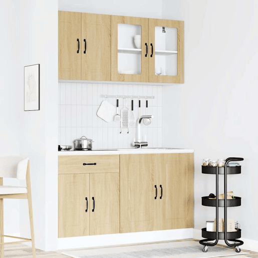 vidaXL 4 peças armário de cozinha conjunto Kalmar sonoma carvalho vidaXL 4 peças armário de cozinha conjunto Kalmar sonoma carvalho