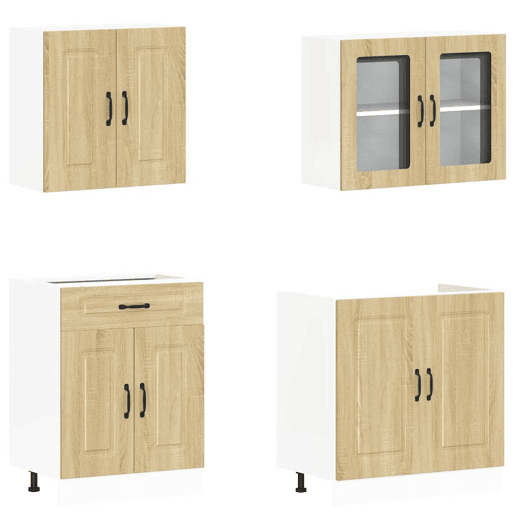 vidaXL 4 peças armário de cozinha conjunto Kalmar sonoma carvalho vidaXL 4 peças armário de cozinha conjunto Kalmar sonoma carvalho