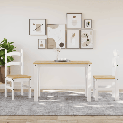 vidaXL Cadeiras de jantar 2 pcs 40x46x99 cm pinho maciço branco vidaXL Cadeiras de jantar 2 pcs 40x46x99 cm pinho maciço branco