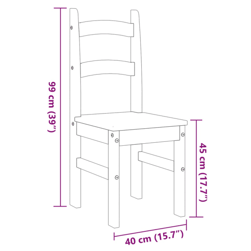 vidaXL Cadeiras de jantar 2 pcs 40x46x99 cm pinho maciço branco vidaXL Cadeiras de jantar 2 pcs 40x46x99 cm pinho maciço branco