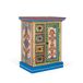 Cómoda en madera de mango con puerta decorada artesanalmente Cómoda en madera de mango con puerta decorada artesanalmente Multicolor