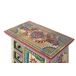 Cómoda en madera de mango con puerta decorada artesanalmente Cómoda en madera de mango con puerta decorada artesanalmente Multicolor