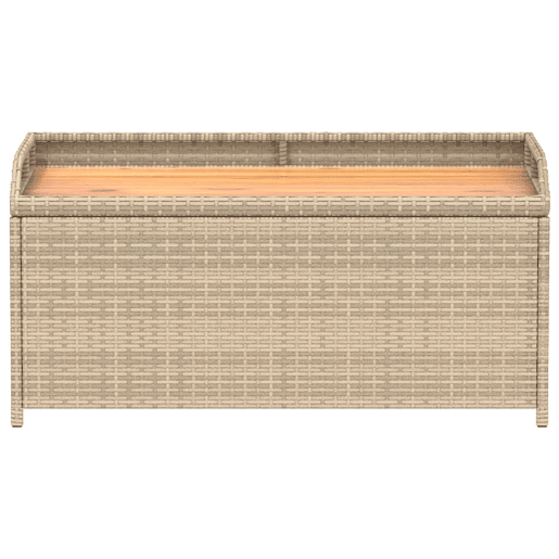 vidaXL Banco de arrumação 100x50x52 cm vime PEacácia mistura de beges
