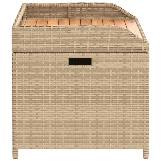 vidaXL Banco de arrumação 100x50x52 cm vime PEacácia mistura de beges