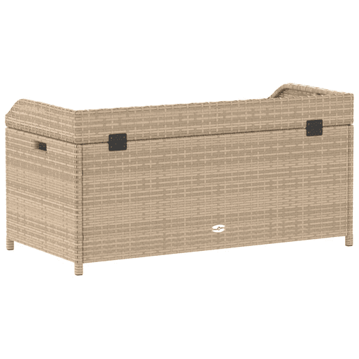 vidaXL Banco de arrumação 100x50x52 cm vime PEacácia mistura de beges
