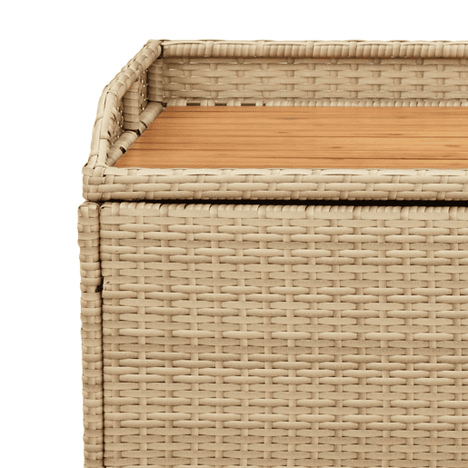 vidaXL Banco de arrumação 100x50x52 cm vime PEacácia mistura de beges