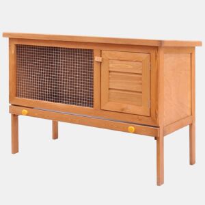 vidaXL Coelheira para animais pequenos 1 andar exterior madeira