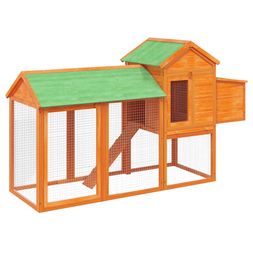 vidaXL Galinheiro 193x65x117 cm madeira de pinho maciça castanho vidaXL Galinheiro 193x65x117 cm madeira de pinho maciça castanho