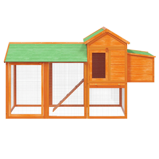 vidaXL Galinheiro 193x65x117 cm madeira de pinho maciça castanho vidaXL Galinheiro 193x65x117 cm madeira de pinho maciça castanho