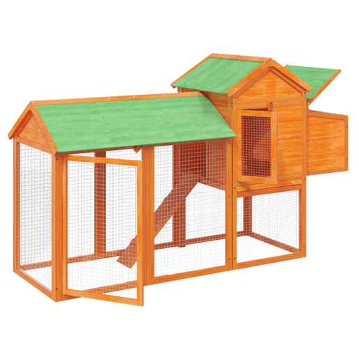 vidaXL Galinheiro 193x65x117 cm madeira de pinho maciça castanho vidaXL Galinheiro 193x65x117 cm madeira de pinho maciça castanho