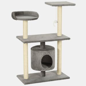 vidaXL Árvore para gatos cpostes arranhadores sisal 95 cm cinzento