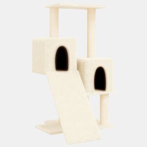 vidaXL Árvore para gatos c postes arranhadores sisal 82 cm cor creme