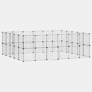 vidaXL Gaiola p animais de 44 painéis c porta 35x35 cm aço preto