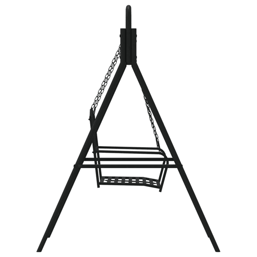 vidaXL Banco de baloiçar 124 cm em aço preto vidaXL Banco de baloiçar 124 cm em aço preto