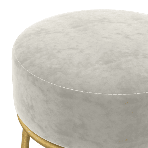 vidaXL Banqueta redonda veludo cinzento-claro